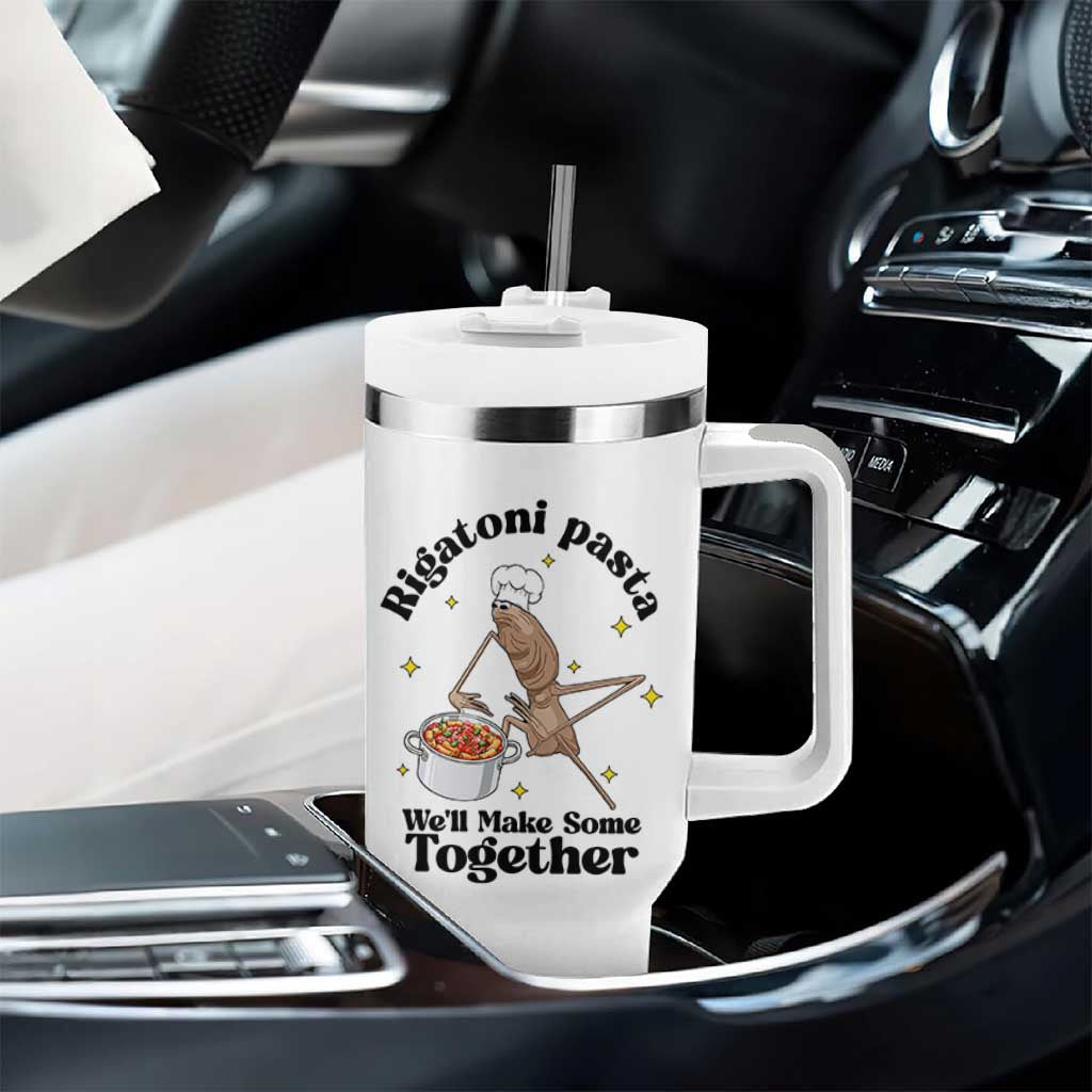 Rigatoni Pasta Chef Marcus The Worm Tumbler With Handle We'll Make Some Together Wholesome Weird Meme - Wonder Print Shop