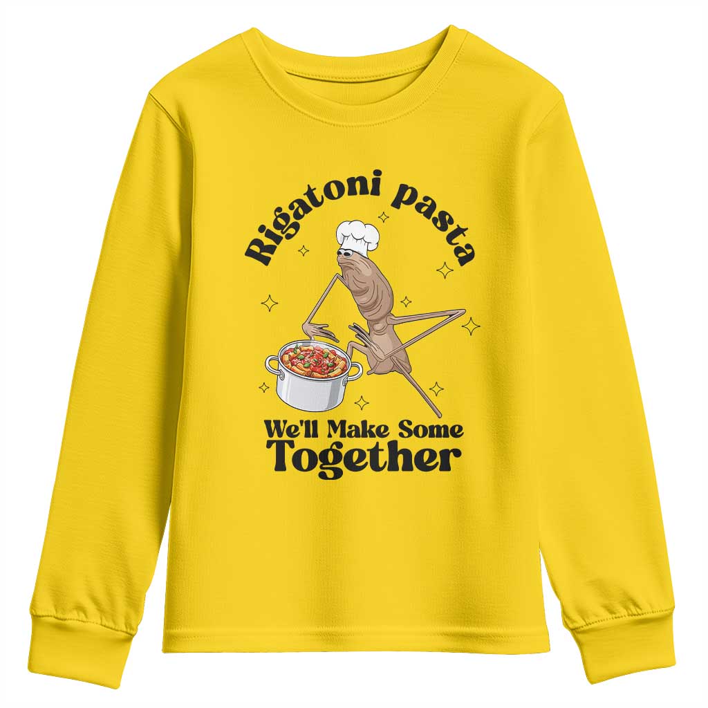 Rigatoni Pasta Chef Marcus The Worm Youth Sweatshirt We'll Make Some Together Wholesome Weird Meme - Wonder Print Shop