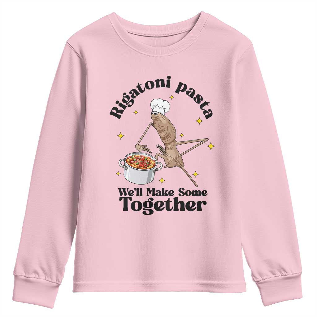 Rigatoni Pasta Chef Marcus The Worm Youth Sweatshirt We'll Make Some Together Wholesome Weird Meme - Wonder Print Shop