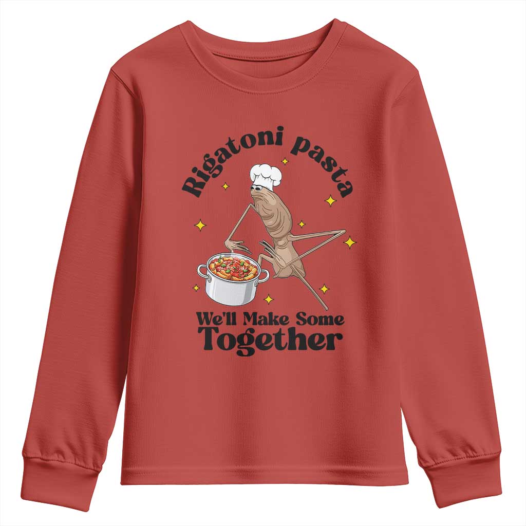 Rigatoni Pasta Chef Marcus The Worm Youth Sweatshirt We'll Make Some Together Wholesome Weird Meme - Wonder Print Shop