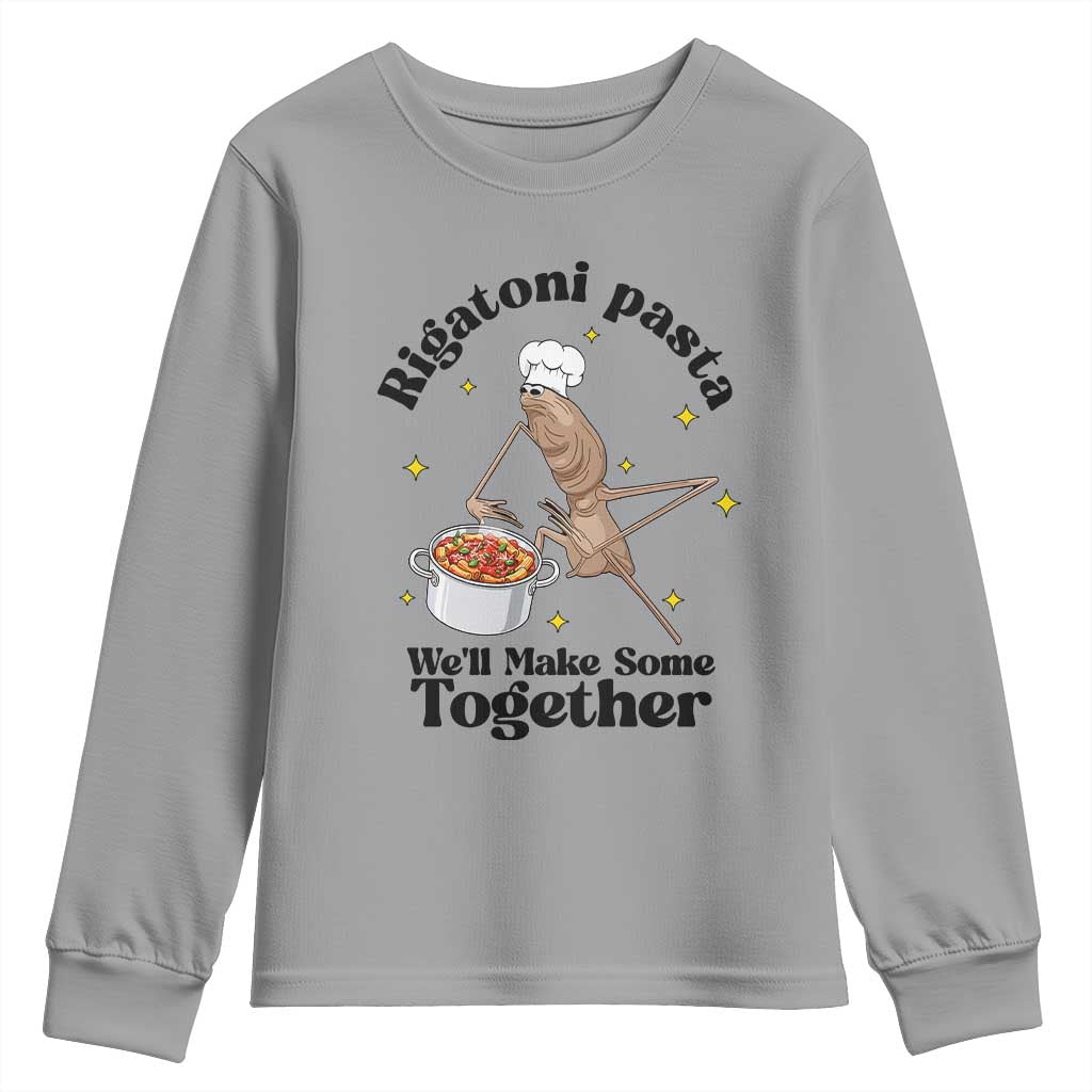 Rigatoni Pasta Chef Marcus The Worm Youth Sweatshirt We'll Make Some Together Wholesome Weird Meme - Wonder Print Shop