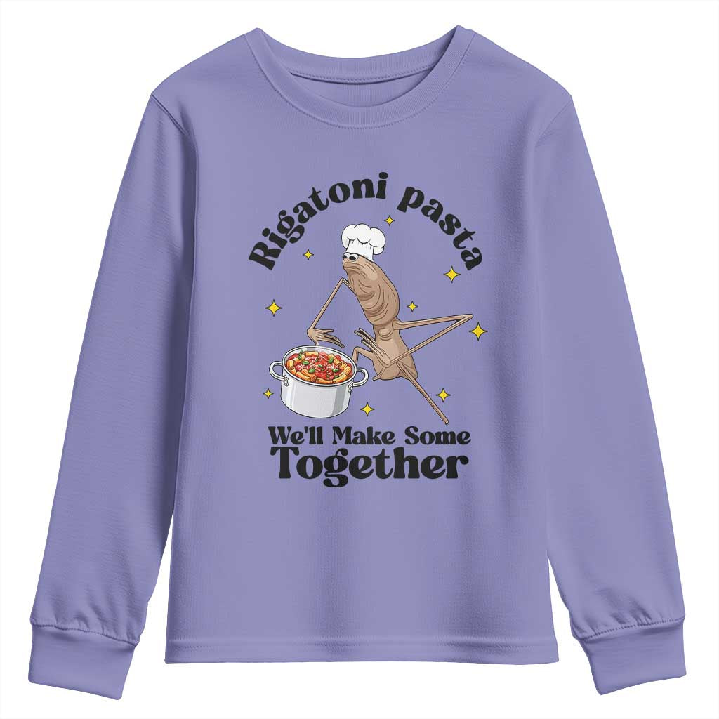Rigatoni Pasta Chef Marcus The Worm Youth Sweatshirt We'll Make Some Together Wholesome Weird Meme - Wonder Print Shop