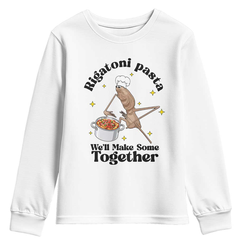 Rigatoni Pasta Chef Marcus The Worm Youth Sweatshirt We'll Make Some Together Wholesome Weird Meme - Wonder Print Shop