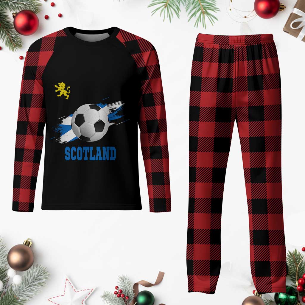 Scotland Soccer Flag Plaid Pajama Set Scottish Football Fans Pride - Wonder Print Shop