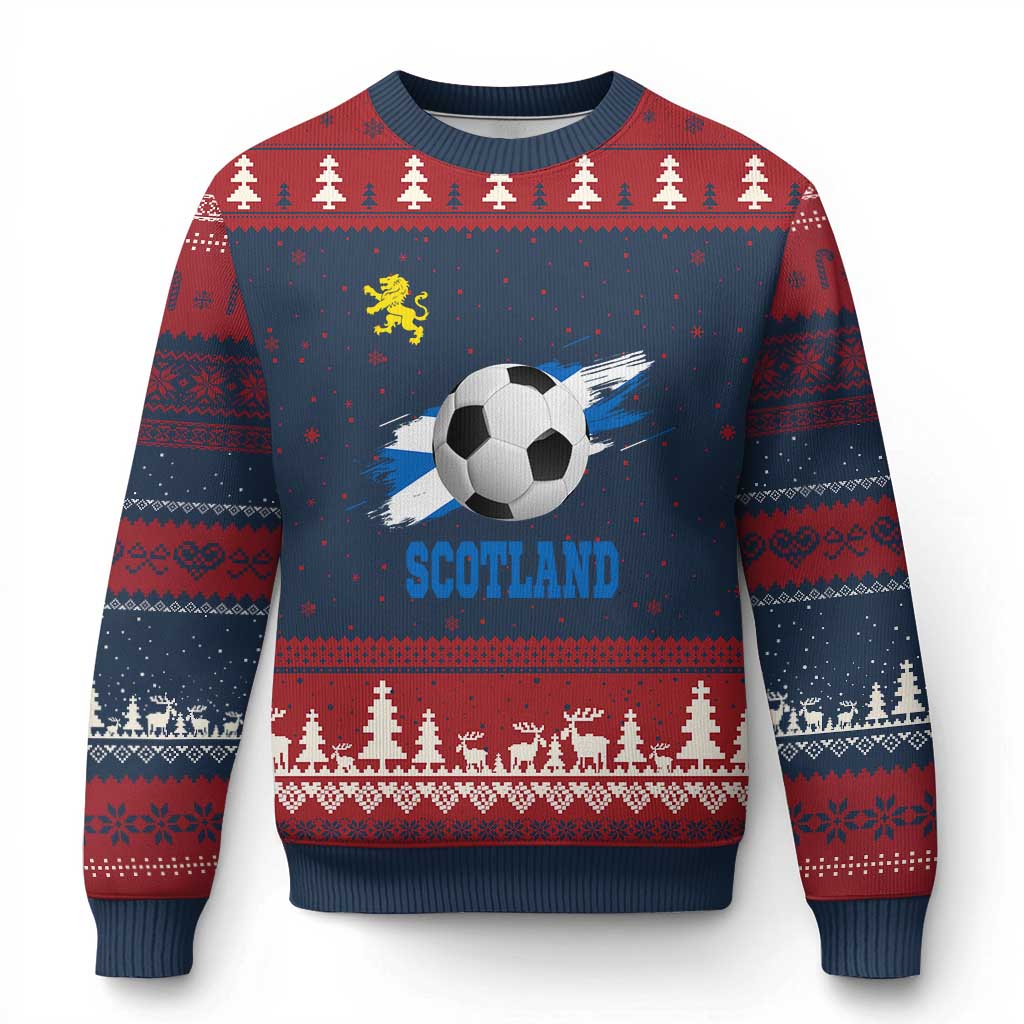 Scotland Soccer Flag Ugly Christmas Sweater Scottish Football Fans Pride - Wonder Print Shop