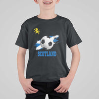 Scotland Soccer Flag T Shirt For Kid Scottish Football Fans Pride - Wonder Print Shop