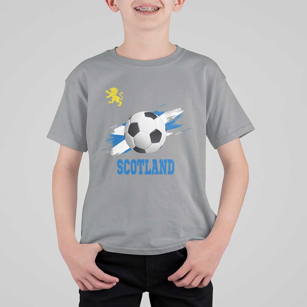 Scotland Soccer Flag T Shirt For Kid Scottish Football Fans Pride - Wonder Print Shop