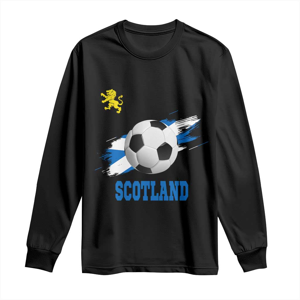 Scotland Soccer Flag Long Sleeve Shirt Scottish Football Fans Pride - Wonder Print Shop