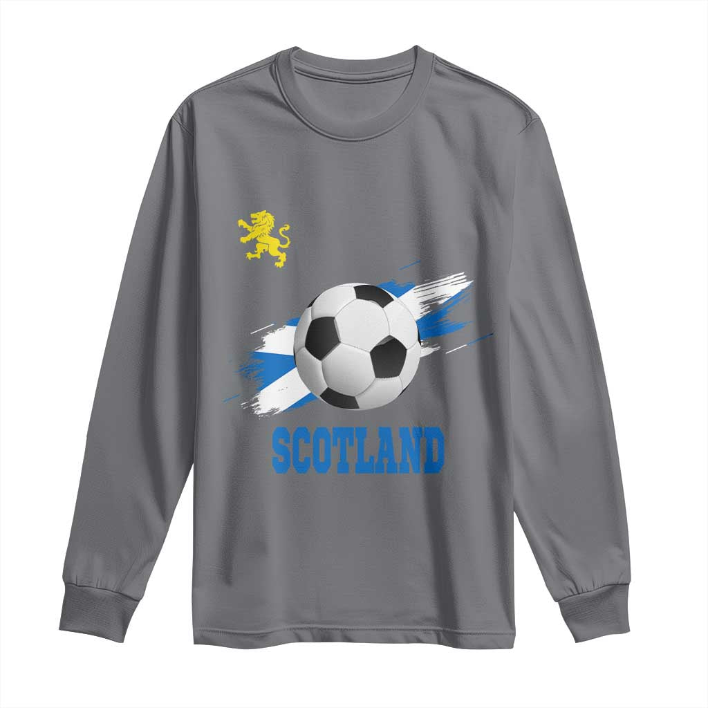 Scotland Soccer Flag Long Sleeve Shirt Scottish Football Fans Pride - Wonder Print Shop