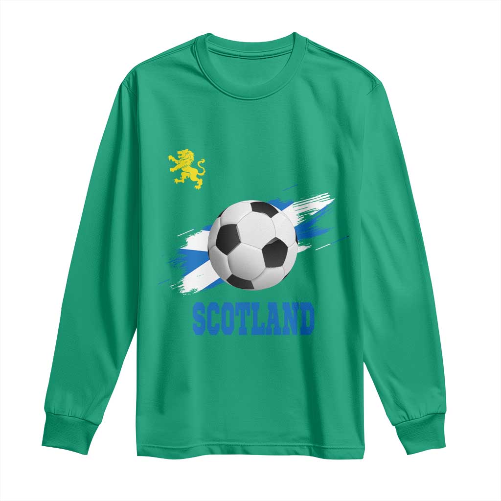 Scotland Soccer Flag Long Sleeve Shirt Scottish Football Fans Pride - Wonder Print Shop