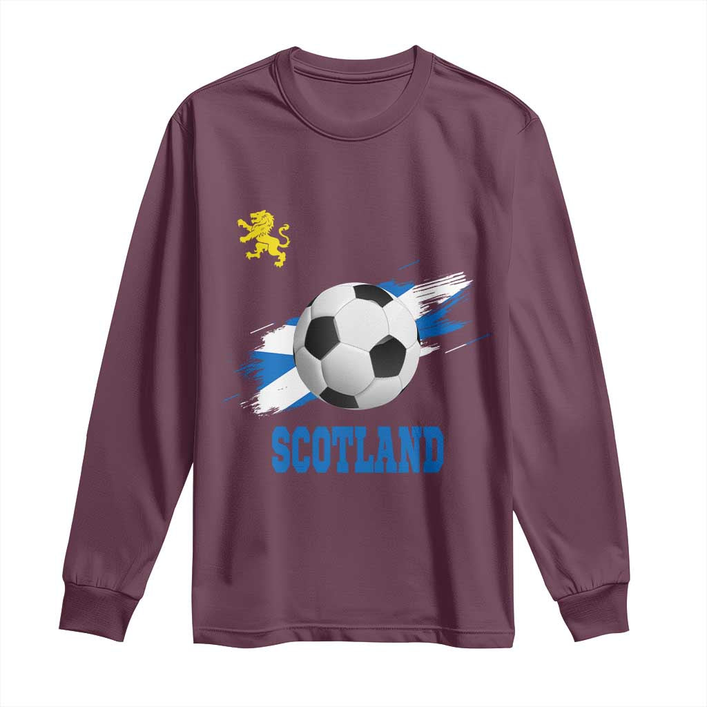 Scotland Soccer Flag Long Sleeve Shirt Scottish Football Fans Pride - Wonder Print Shop