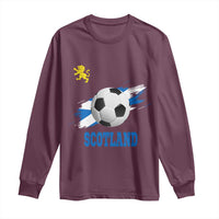 Scotland Soccer Flag Long Sleeve Shirt Scottish Football Fans Pride - Wonder Print Shop