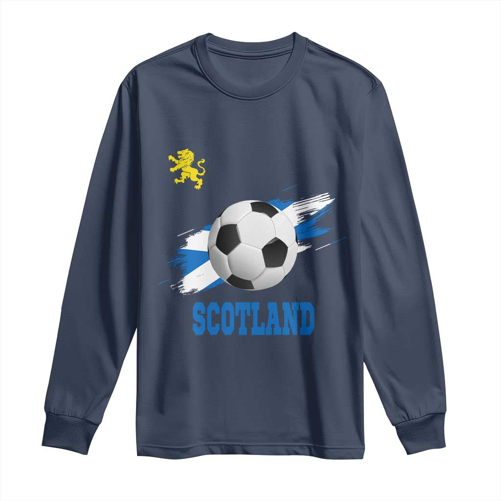 Scotland Soccer Flag Long Sleeve Shirt Scottish Football Fans Pride - Wonder Print Shop