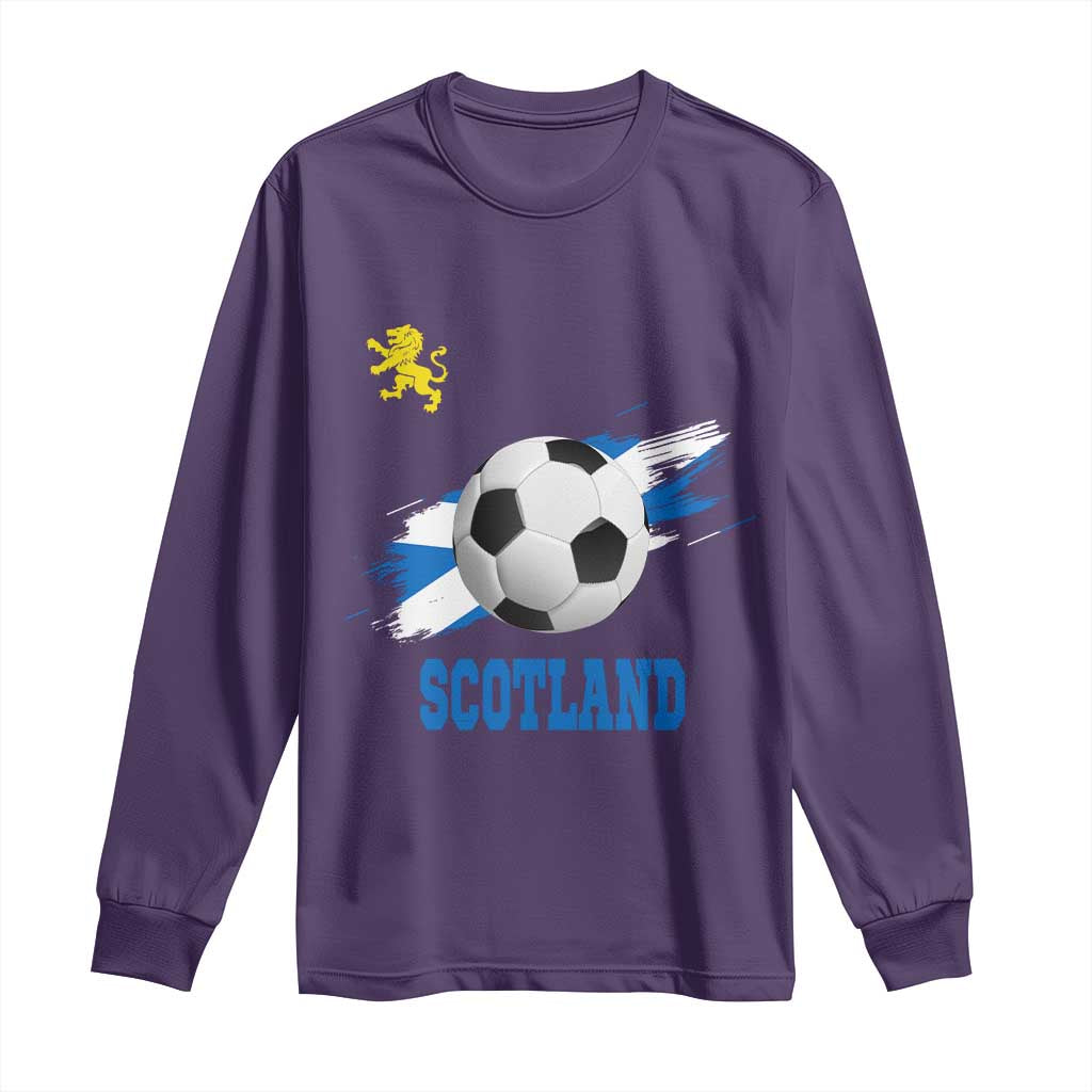 Scotland Soccer Flag Long Sleeve Shirt Scottish Football Fans Pride - Wonder Print Shop