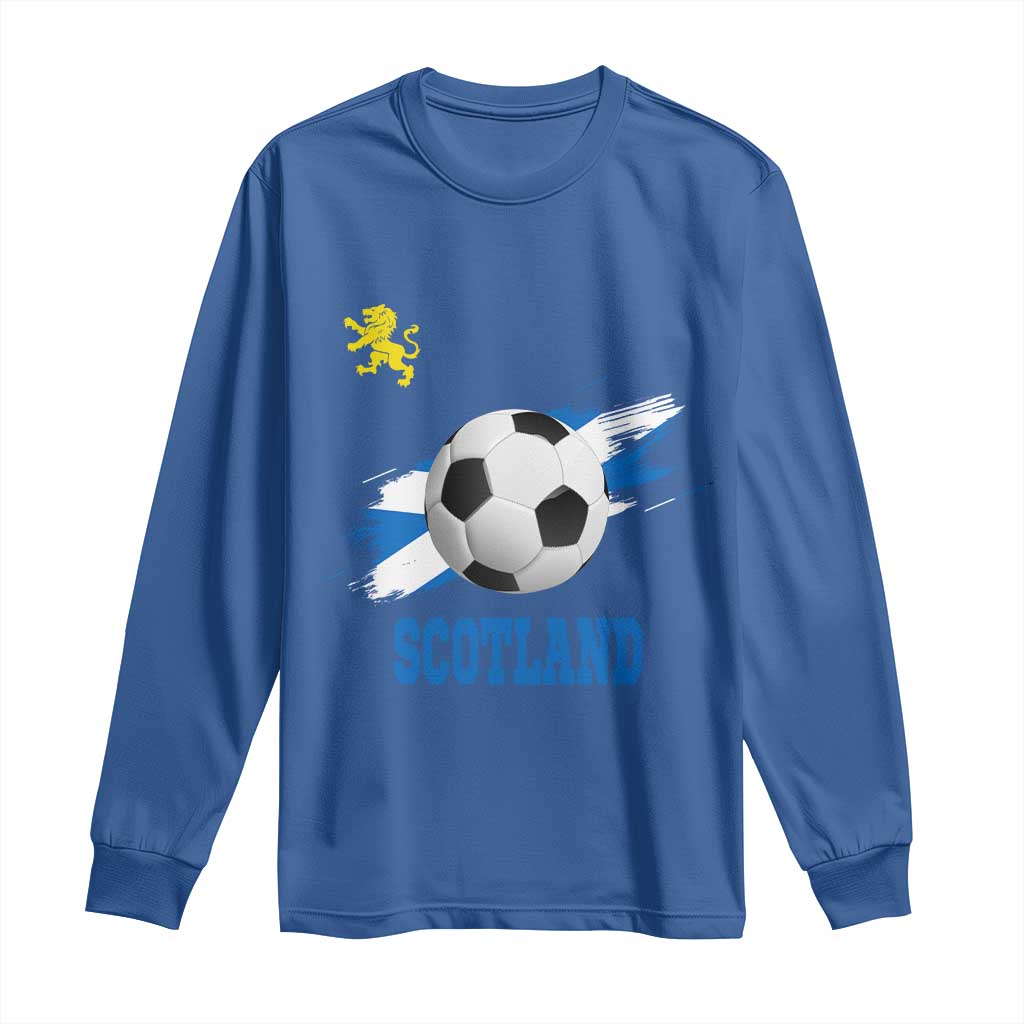 Scotland Soccer Flag Long Sleeve Shirt Scottish Football Fans Pride - Wonder Print Shop