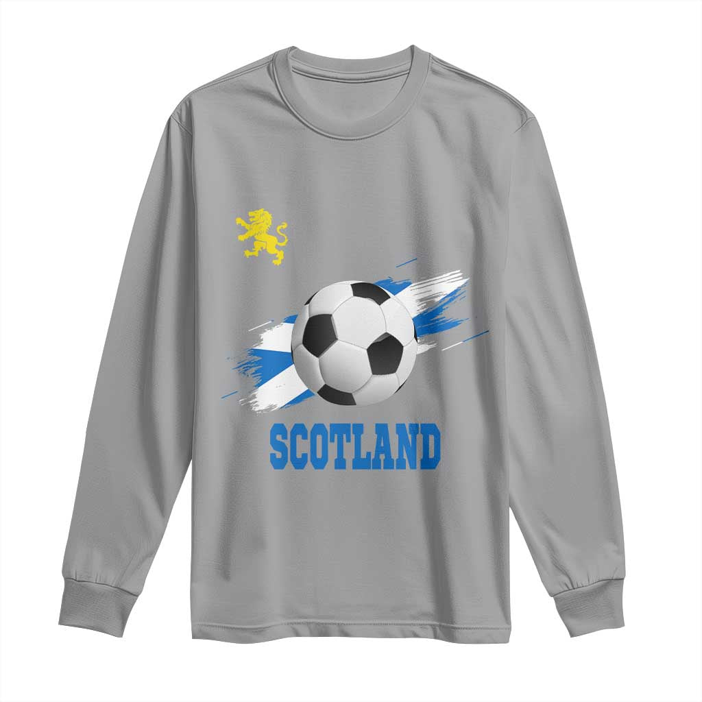 Scotland Soccer Flag Long Sleeve Shirt Scottish Football Fans Pride - Wonder Print Shop