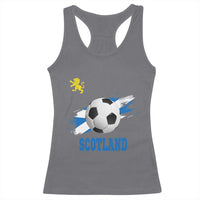 Scotland Soccer Flag Racerback Tank Top Scottish Football Fans Pride - Wonder Print Shop