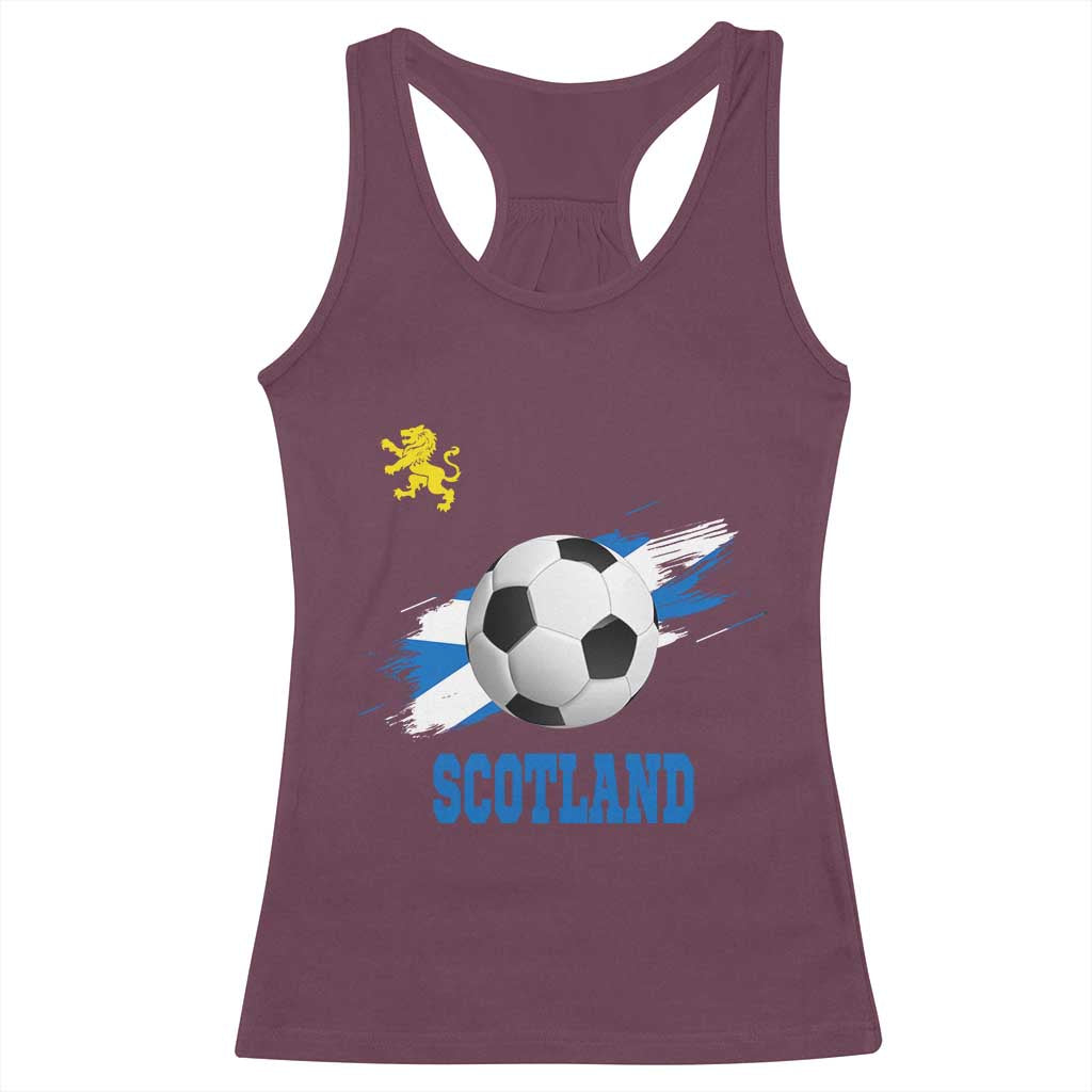 Scotland Soccer Flag Racerback Tank Top Scottish Football Fans Pride - Wonder Print Shop
