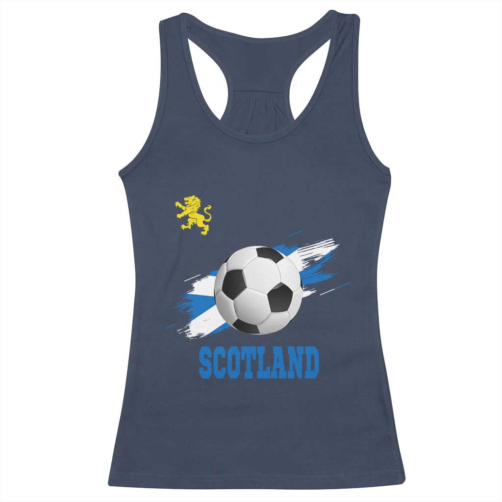 Scotland Soccer Flag Racerback Tank Top Scottish Football Fans Pride - Wonder Print Shop
