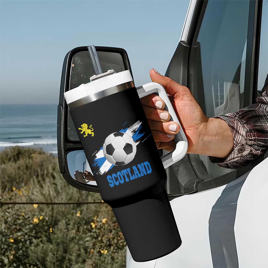 Scotland Soccer Flag Tumbler With Handle Scottish Football Fans Pride - Wonder Print Shop