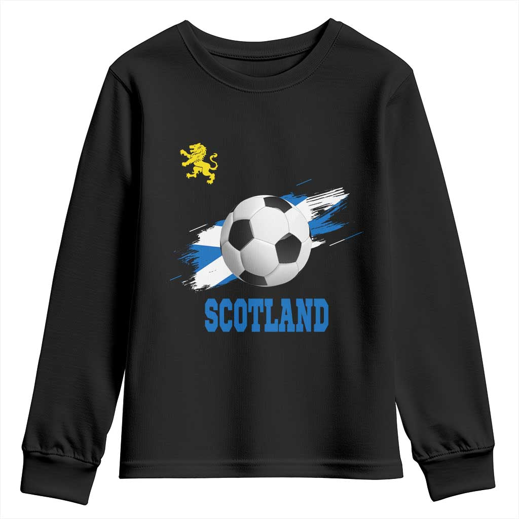 Scotland Soccer Flag Youth Sweatshirt Scottish Football Fans Pride - Wonder Print Shop