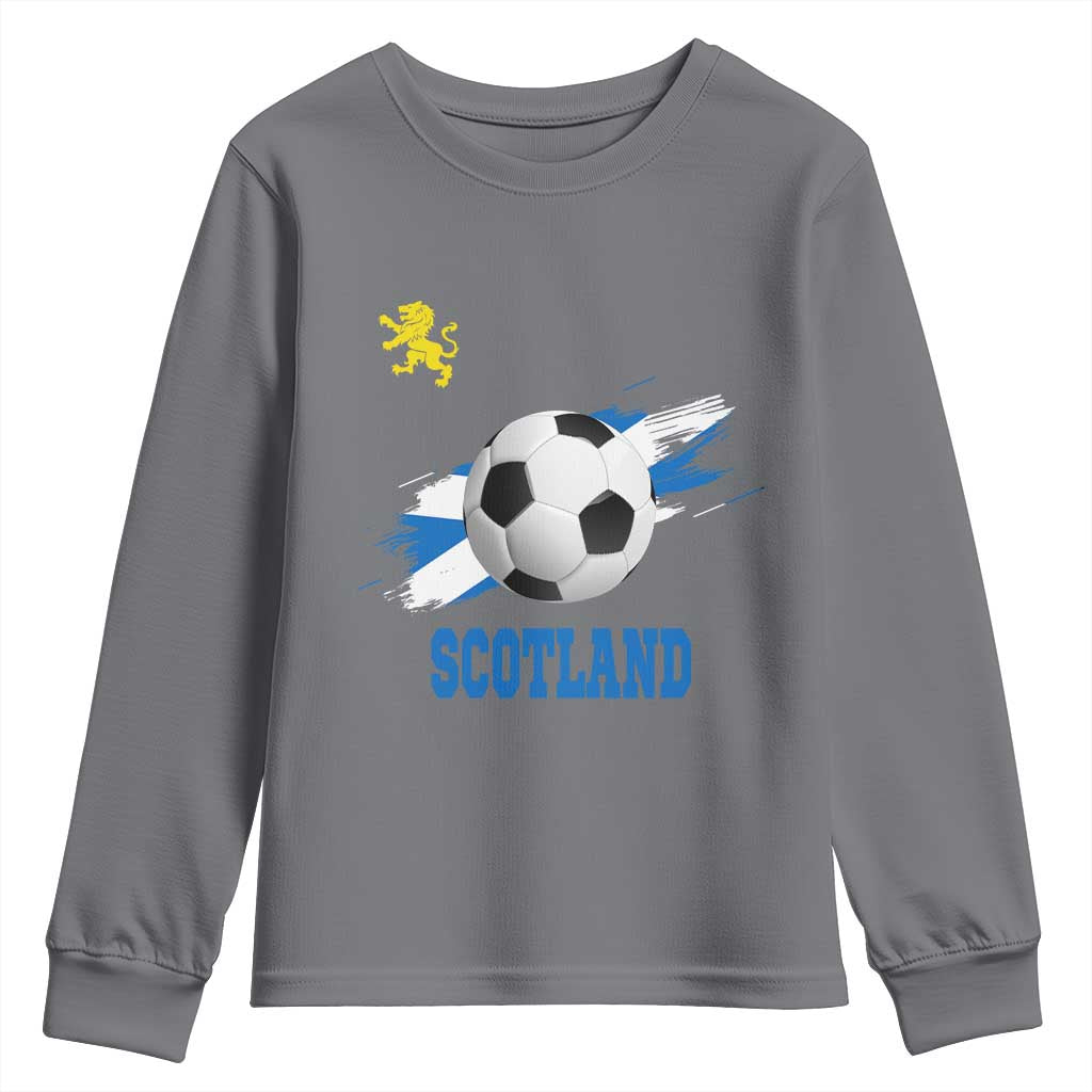 Scotland Soccer Flag Youth Sweatshirt Scottish Football Fans Pride - Wonder Print Shop