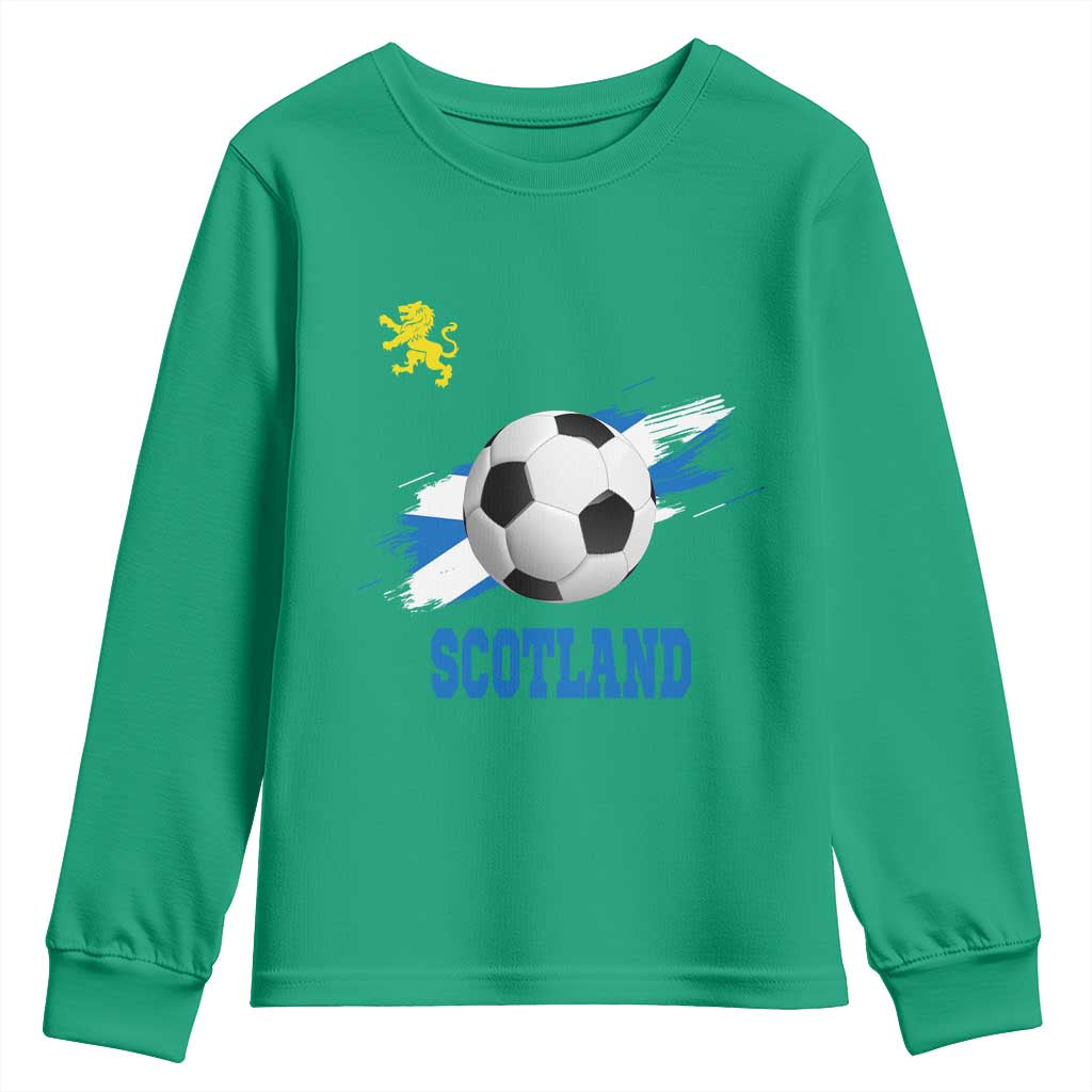Scotland Soccer Flag Youth Sweatshirt Scottish Football Fans Pride - Wonder Print Shop