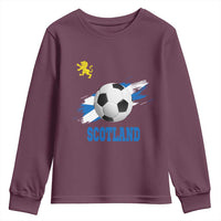 Scotland Soccer Flag Youth Sweatshirt Scottish Football Fans Pride - Wonder Print Shop