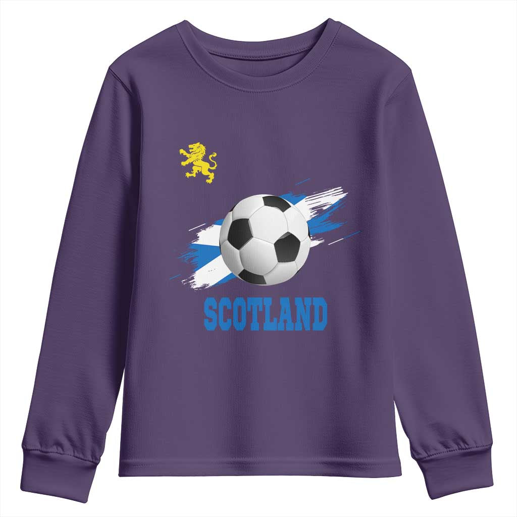 Scotland Soccer Flag Youth Sweatshirt Scottish Football Fans Pride - Wonder Print Shop
