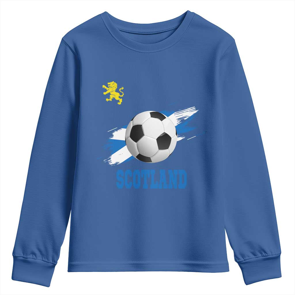 Scotland Soccer Flag Youth Sweatshirt Scottish Football Fans Pride - Wonder Print Shop