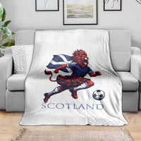 Scottish Lion Football Throw Blanket Brave Lion in Kilt with Flag Cape Pride - Wonder Print Shop