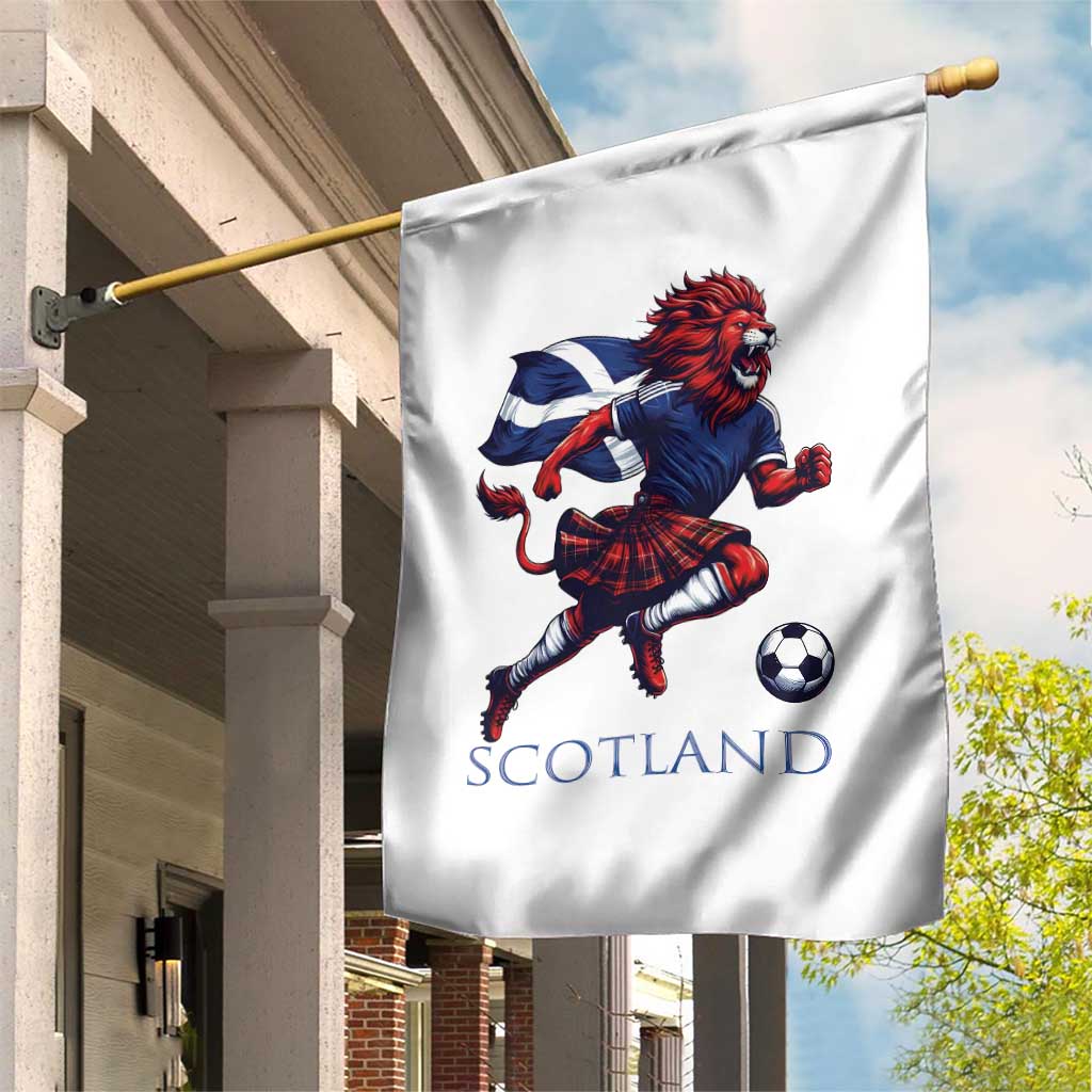 Scottish Lion Football Garden Flag Brave Lion in Kilt with Flag Cape Pride - Wonder Print Shop