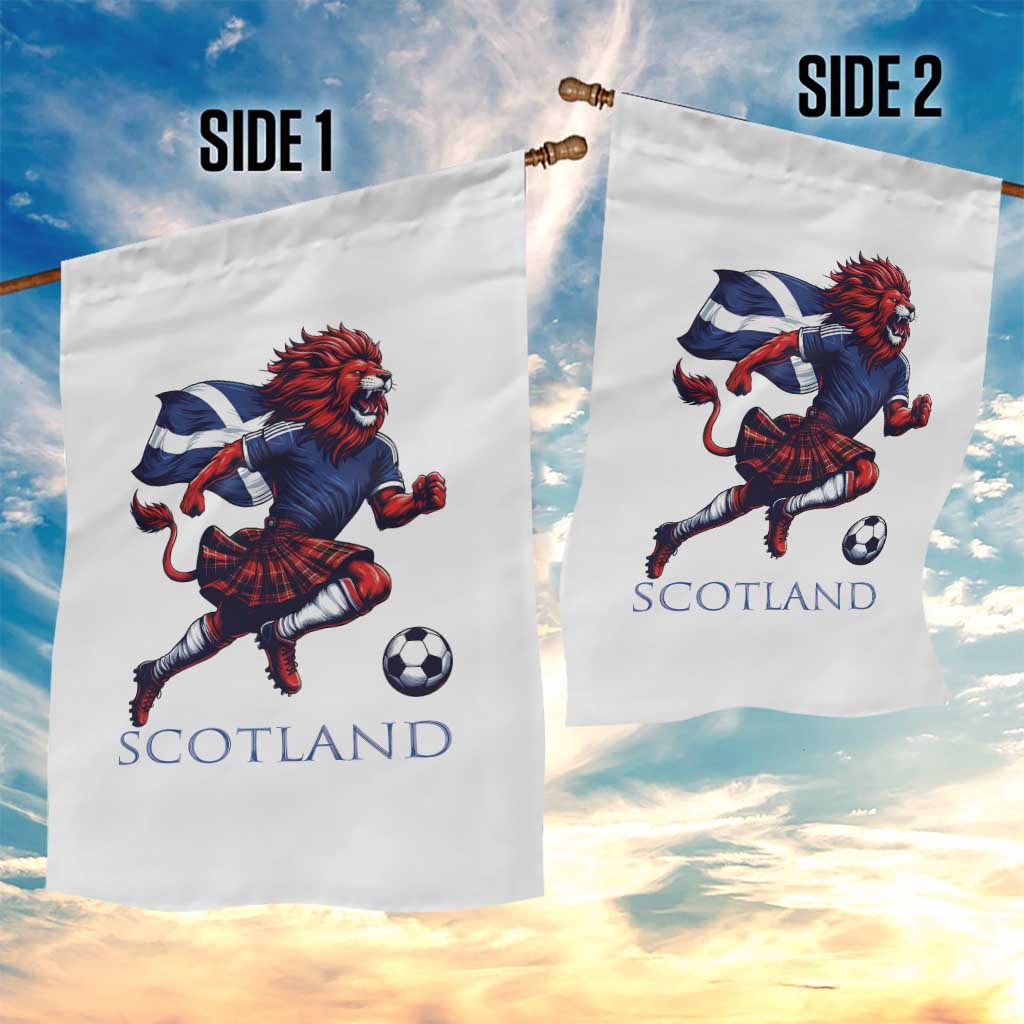 Scottish Lion Football Garden Flag Brave Lion in Kilt with Flag Cape Pride - Wonder Print Shop