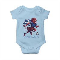 Scottish Lion Football Baby Onesie Brave Lion in Kilt with Flag Cape Pride - Wonder Print Shop