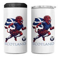Scottish Lion Football 4 in 1 Can Cooler Tumbler Brave Lion in Kilt with Flag Cape Pride - Wonder Print Shop