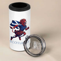 Scottish Lion Football 4 in 1 Can Cooler Tumbler Brave Lion in Kilt with Flag Cape Pride - Wonder Print Shop
