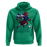 Scottish Lion Football Hoodie Brave Lion in Kilt with Flag Cape Pride - Wonder Print Shop