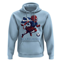 Scottish Lion Football Hoodie Brave Lion in Kilt with Flag Cape Pride - Wonder Print Shop