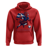 Scottish Lion Football Hoodie Brave Lion in Kilt with Flag Cape Pride - Wonder Print Shop