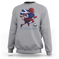 Scottish Lion Football Sweatshirt Brave Lion in Kilt with Flag Cape Pride - Wonder Print Shop