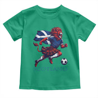 Scottish Lion Football Toddler T Shirt Brave Lion in Kilt with Flag Cape Pride - Wonder Print Shop