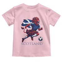 Scottish Lion Football Toddler T Shirt Brave Lion in Kilt with Flag Cape Pride - Wonder Print Shop