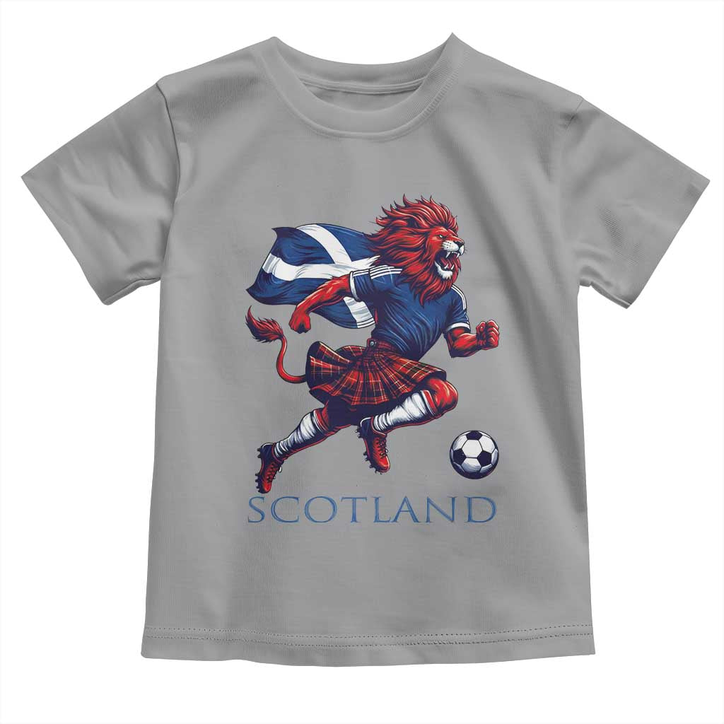 Scottish Lion Football Toddler T Shirt Brave Lion in Kilt with Flag Cape Pride - Wonder Print Shop