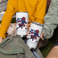 Scottish Lion Football Tumbler Cup Brave Lion in Kilt with Flag Cape Pride - Wonder Print Shop