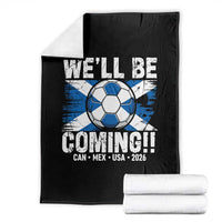 We’ll Be Coming Soccer Throw Blanket Scotland Flag Pride Football Fans - Wonder Print Shop