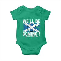 We’ll Be Coming Soccer Baby Onesie Scotland Flag Pride Football Fans - Wonder Print Shop