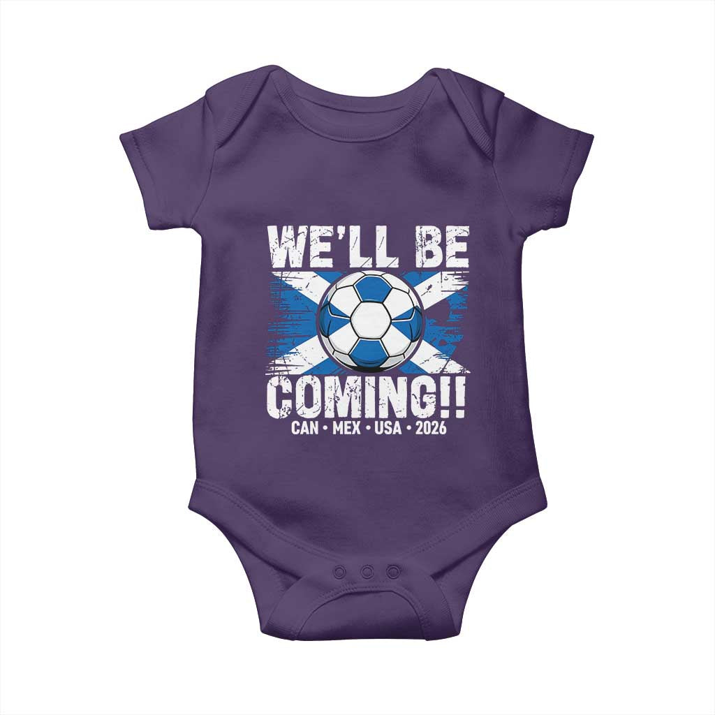 We’ll Be Coming Soccer Baby Onesie Scotland Flag Pride Football Fans - Wonder Print Shop