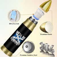 We’ll Be Coming Soccer Bullet Tumbler Scotland Flag Pride Football Fans - Wonder Print Shop