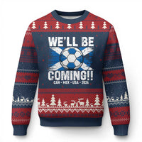 We’ll Be Coming Soccer Ugly Christmas Sweater Scotland Flag Pride Football Fans - Wonder Print Shop