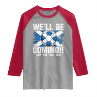 We’ll Be Coming Soccer Raglan Shirt Scotland Flag Pride Football Fans - Wonder Print Shop